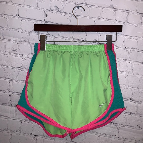 Nike Pants - Nike Dri Fit Green & Pink Athletic shorts size S